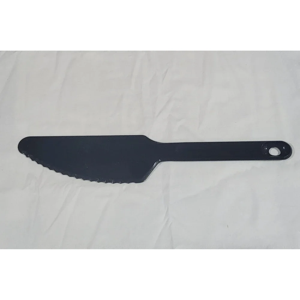 Vintage Tupperware Serrated Edge Cake Pie Cutter Knife-Black #1819
